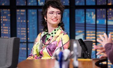Sarah Sherman on 'Late Night with Seth Meyers' in 2022.