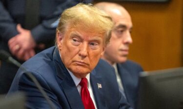 Former President Donald Trump attends a pretrial hearing at Manhattan Criminal Court on February 15 in New York City.