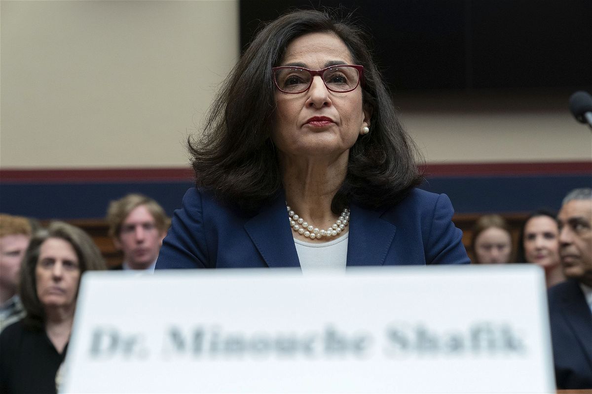<i>Jose Luis Magana/AP via CNN Newsource</i><br/>Columbia President Nemat Shafik testifies before the House Committee on Education and the Workforce hearing on 