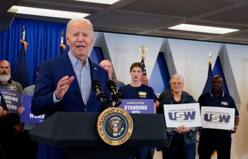 President Joe Biden speaks about his infrastructure plan and his domestic agenda during a visit to the Electric City Trolley Museum in Scranton