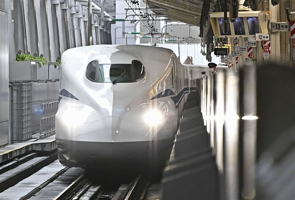 <i>Kyodo News/Getty Images via CNN Newsource</i><br/>Japan's Shinkansen bullet trains have a reputation for punctuality.
