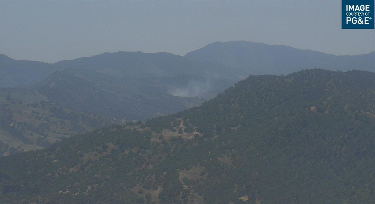 Photo of vegetation fire happening in San Benito County. 