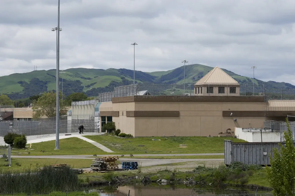The Federal Correctional Institution is seen in Dublin, Calif., Monday, April 15, 2024. The plan to close a troubled prison in California where female inmates suffered sexual abuse by guards was “ill-conceived,” a judge said while ordering close monitoring and care of the incarcerated women who were moved to other federal facilities across the country. 