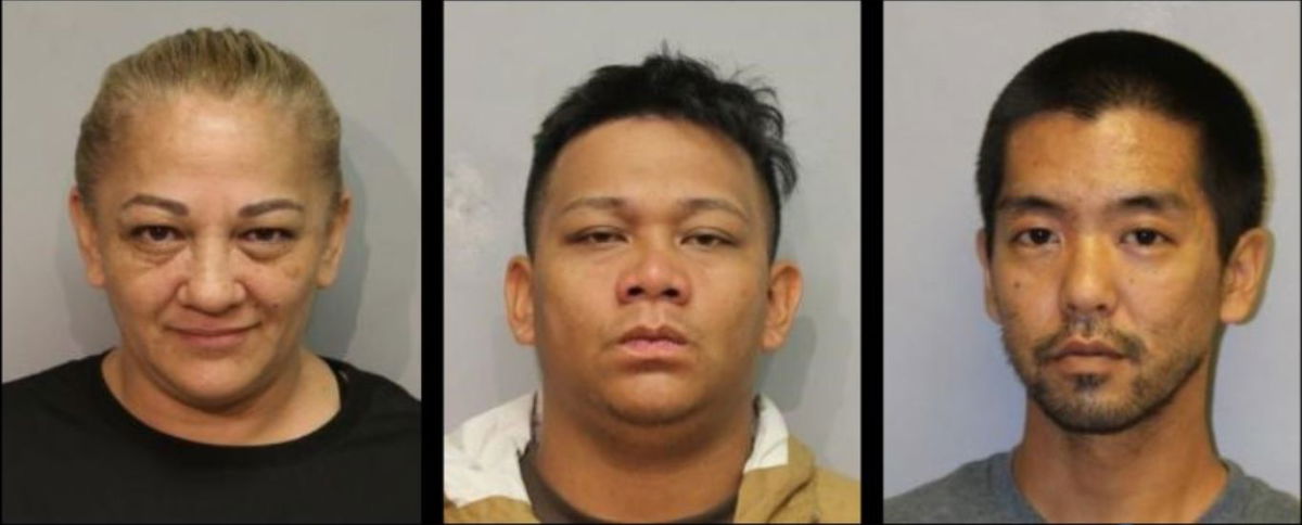 <i>Hawaii Island Police/KITV via CNN Newsource</i><br/>Hawaii Island Police arrested three people on May 18 during a raid in the Hawaiian Paradise Park Subdivision. They targeted a residence where an estimated 100 people were attending an illegal cockfighting event.