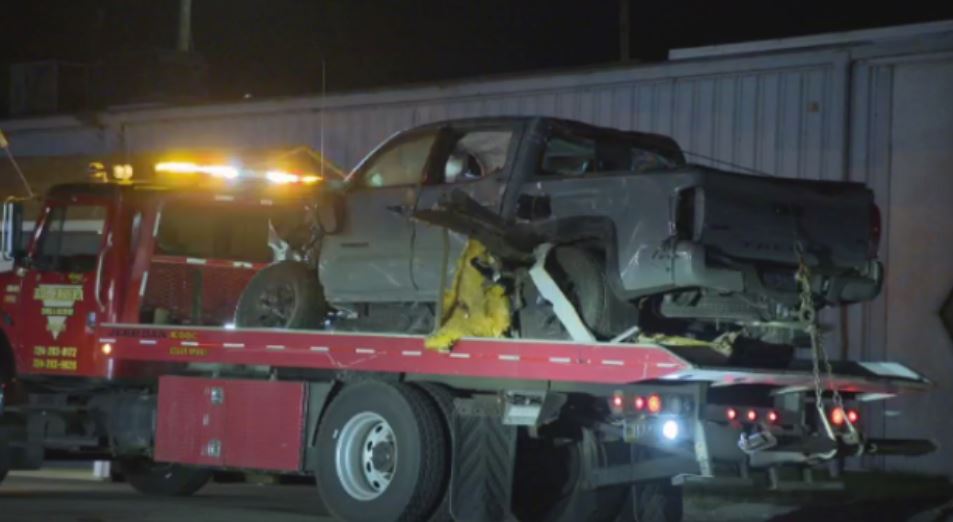 <i>KDKA via CNN Newsource</i><br/>A pickup truck driver was taken to the hospital after crashing through the roof of a jewelry store in Butler County