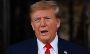 Former President Donald Trump speaks during a press conference held at Mar-a-Lago in Palm Beach