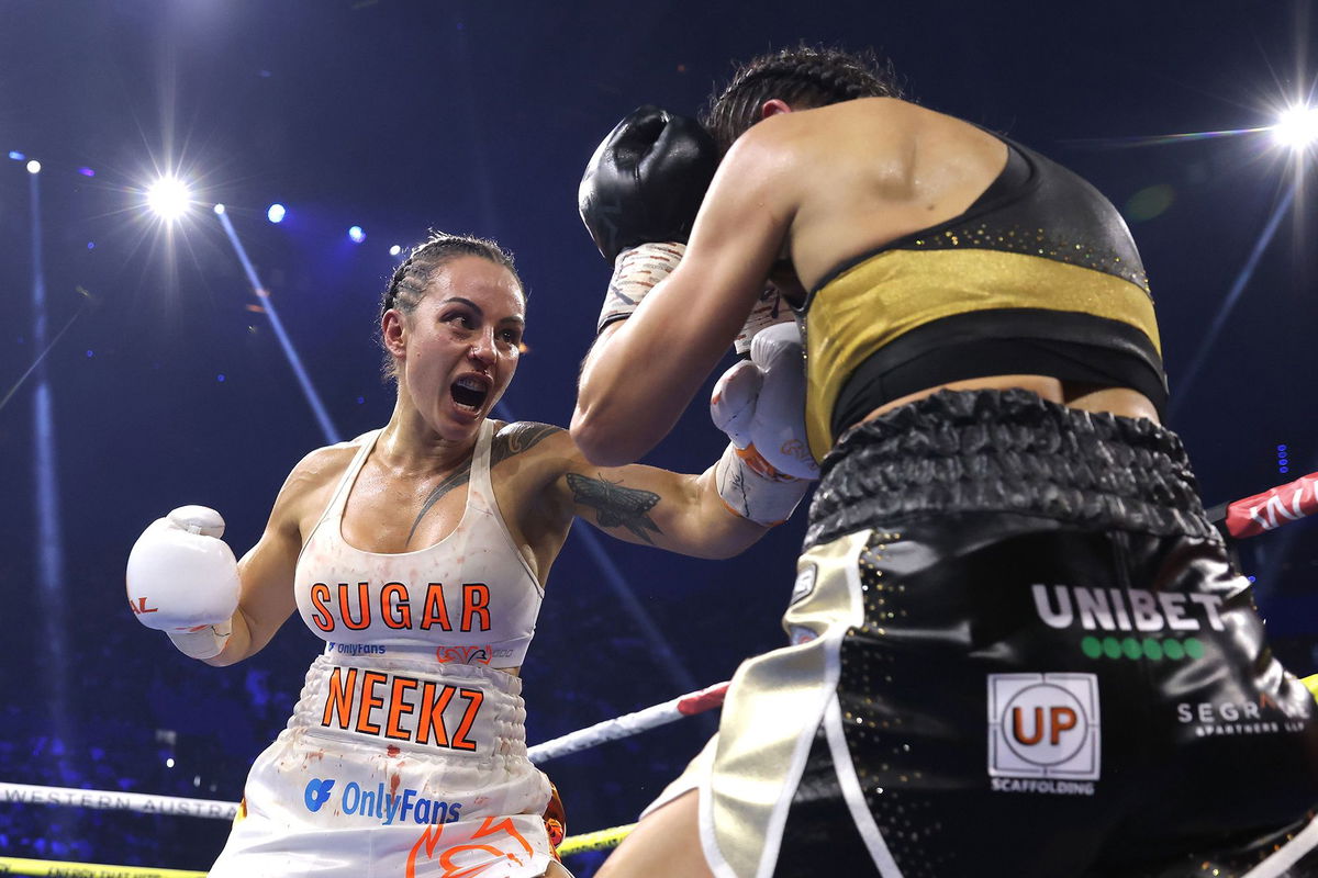 <i>Richard Wainwright/EPA-EFE/Shutterstock via CNN Newsource</i><br/>Nina Hughes was confused after being announced as the winner before the fight was awarded to Johnson.