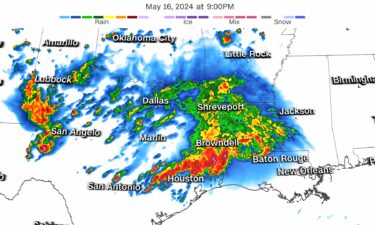 A forecast model shows one way storms could develop late Thursday in the South.