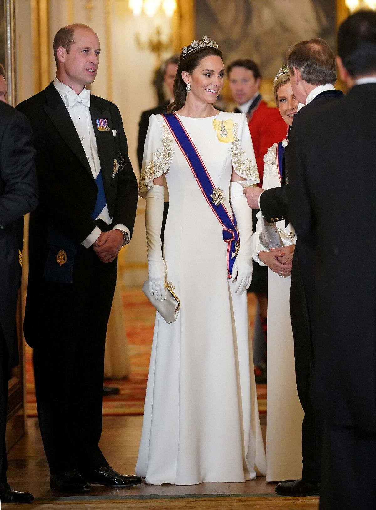 <i>Yui Mok/Reuters via CNN Newsource</i><br/>The Princess of Wales is pictured at the state banquet on November 21