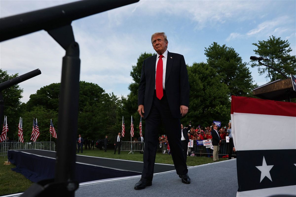 <i>Spencer Platt/Getty Images/File via CNN Newsource</i><br/>Former President Donald Trump holds a rally in the South Bronx in New York City on May 23