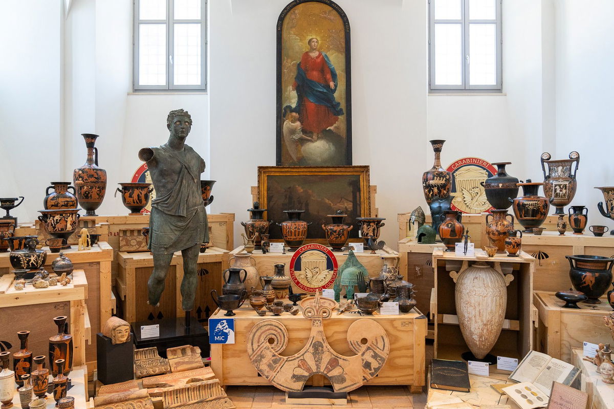 <i>Emanuele Antonio Minerva/Ministero della Cultura via CNN Newsource</i><br/>Over 600 works of art were put on display in the Central Institute for Restoration’s offices