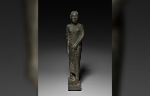 A stone figure standing just under two feet tall will soon be returned to Libya.