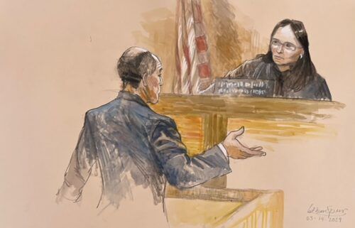 Two federal judges in south Florida urged District Judge Aileen Cannon to forgo overseeing the criminal prosecution of former President Donald Trump. Cannon is seen here in this court sketch on March 14.