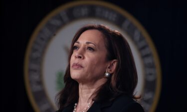 Vice President Kamala Harris attends an infrastructure event addressing high speed internet in the Eisenhower Executive Office Building's South Court Auditorium at the White House in Washington