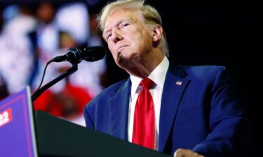 Donald Trump speaks at a campaign rally on June 22