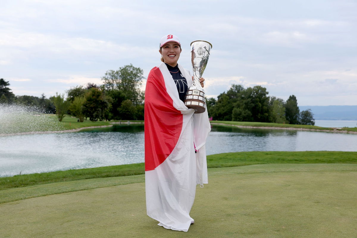 <i>Laurent Cipriani/AP via CNN Newsource</i><br/>Furue putting on the 16th during the final round of the Evian Championship. She would birdie the hole and go on to win the title with a dramatic 18th hole eagle to win by a single stroke.