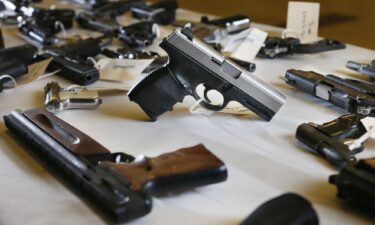 Confiscated guns are stored in the Hennepin County Sheriff’s Office in February 2015