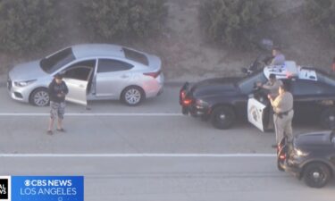 A pursuit suspect decided to make a phone call instead of surrendering to officers during a standoff on the 118 Freeway on August 22.