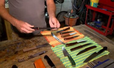 Joe Israel has turned his knife making passion into a booming business.