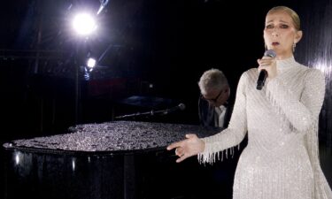 Canadian Singer Celine Dion performs at the Eiffel Tower at the conclusion of the opening ceremony of the Olympic Games Paris 2024 on July 26.