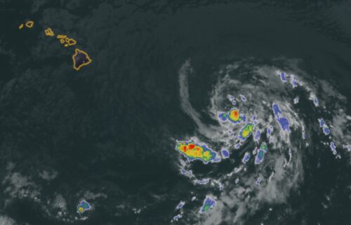 Tropical Storm Hone's track takes the system just south of Hawaii.