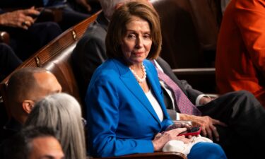 House Speaker Emerita Nancy Pelosi (D-Calif.) is seen on the House floor during a vote to elect a Speaker of the House at the US Capitol in October 2023.