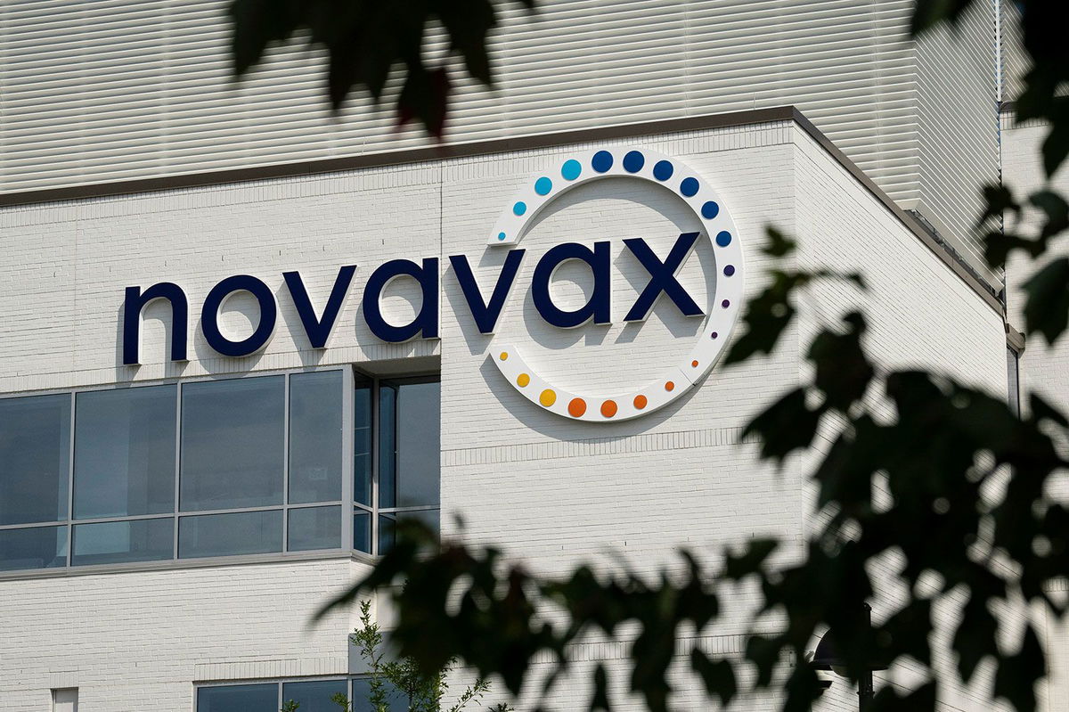 <i>Graeme Sloan/Bloomberg/Getty Images via CNN Newsource</i><br/>Signage at a Novavax facility in Gaithersburg