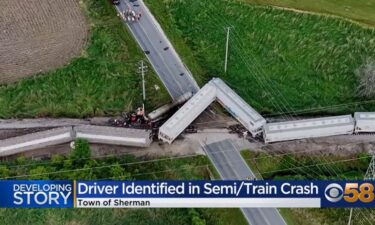 A Kewaskum man has died following a crash between a semi and train in the Town of Sherman Wednesday