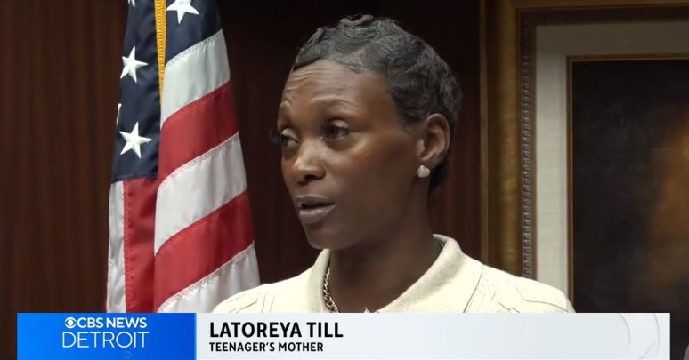 <i>WWJ via CNN Newsource</i><br/>Latoreya Till is the teen's mother.