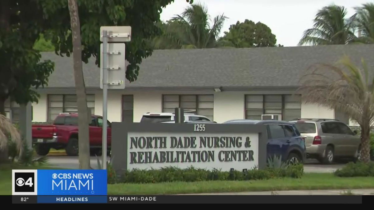 <i>WFOR via CNN Newsource</i><br/>Family and friends stood outside North Dade Nursing and Rehabilitation Center