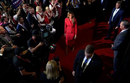 Former first lady Melania Trump attends the final night of the 2024 Republican National Convention on July 18