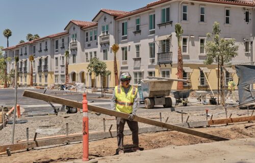 Housing for veterans is under construction in July at the VA campus in West Los Angeles.