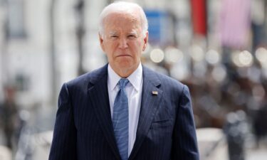 U.S. President Joe Biden attends a ceremony at the Arc de Triomphe