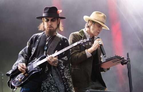 Dave Navarro (left) and Perry Farrell of Jane's Addiction performing in Dublin in June.