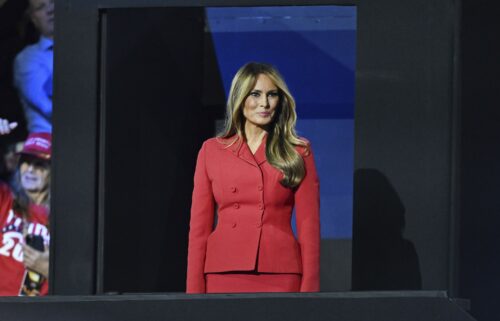 Former first lady Melania Trump is seen at the Republican National Convention in Milwaukee on July 18.