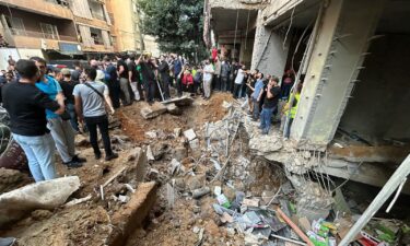 A photo taken in southern Beirut shows the remains of an exploded pager on September 17.