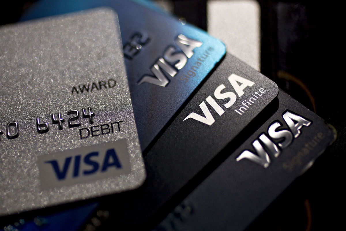 <i>Andrew Harrer/Bloomberg/Getty Images via CNN Newsource</i><br/>The US Justice Department filed a lawsuit on September 24 accusing Visa of illegally monopolizing the debit card market.