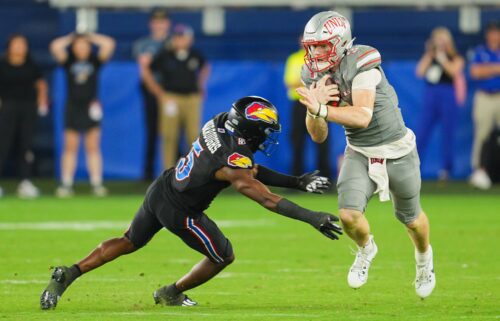 UNLV Rebels quarterback Matthew Sluka (right) says he will sit out the rest of the season.