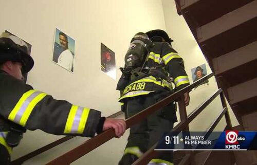 Firefighters from both sides of the state line gathered in Kansas City to climb 110 stories in full gear