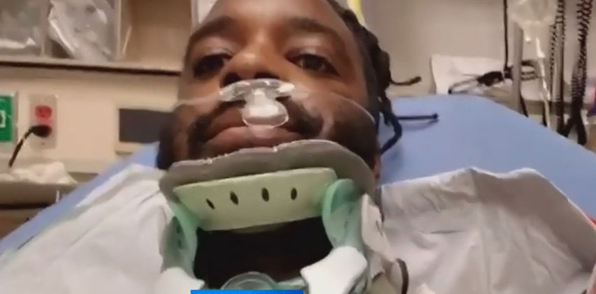 <i>WCCO via CNN Newsource</i><br/>Davis Moturi said he was doing yard work outside his south Minneapolis home on October 23 when his neighbor shot him. Moturi is now at Hennepin Healthcare with a bullet stuck near his spine. He does not know when he'll get out of the hospital and doesn't know if