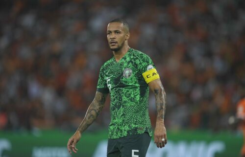 William Troost-Ekong is pictured in action for Nigeria earlier this year.