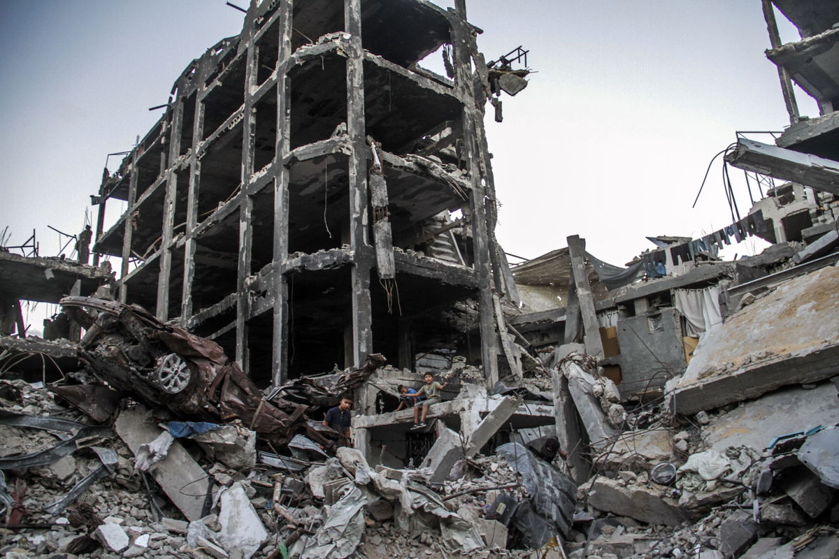 <i>Anadolu/Anadolu/Anadolu via Getty Images via CNN Newsource</i><br/>The Jabalya refugee camp has been left in ruins by repeated Israeli attacks.