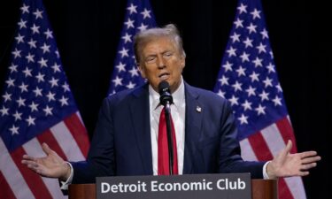 Former President Donald Trump promised to make interest on car loans tax deductible in a speech before the Detroit Economic Club.