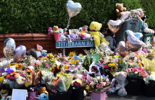 Floral tributes were left for the victims following the deadly knife attack in Southport