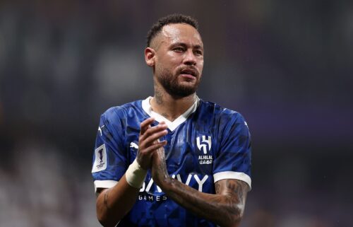 Neymar controls the ball during the AFC Champions League Elite match between Al Ain and Al-Hilal on October 21.