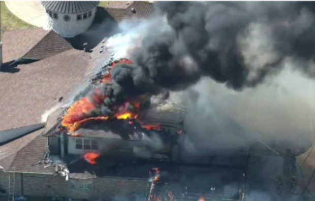 <i>KTVT via CNN Newsource</i><br/>A massive fire severely damaged a $1 million home in rural Collin County Thursday afternoon.