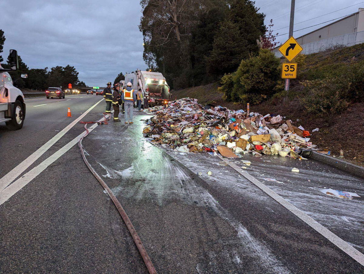 Semi-trailer catches fire Thursday morning prompting the State Park Dr. off-ramp to close, now reopened; CHP