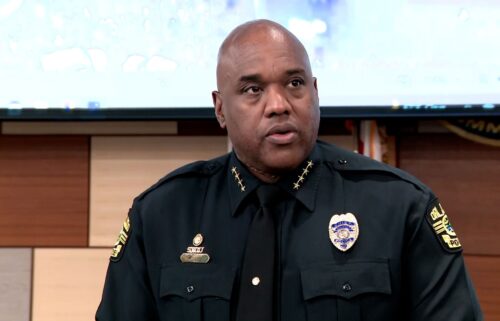 Orlando Police Chief Eric Smith speaks at a news conference Friday morning after two people were killed and six injured in shootings downtown.