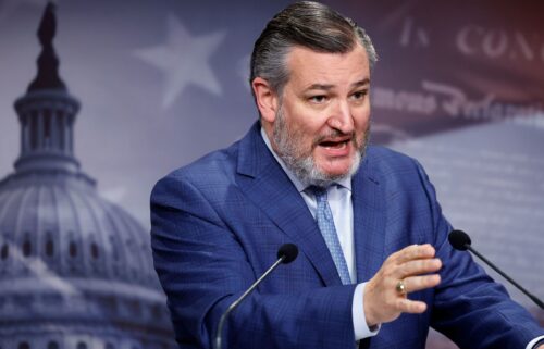 Sen. Ted Cruz speaks during a news conference with fellow Republican senators at the US Capitol on May 9 in Washington