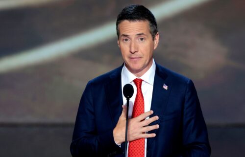 Bernie Moreno speaks speaks during the Republican National Convention in Milwaukee